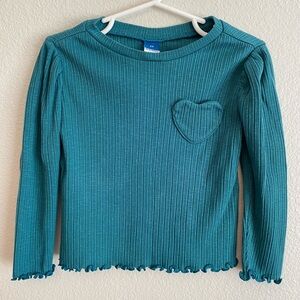 Toddler Old Navy Teal Ribbed Long Sleeve Tee
